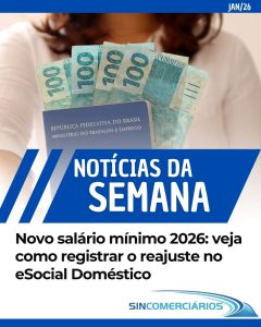 Novo salário mínimo 2026