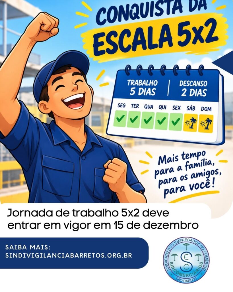 Jornada de trabalho 5×2 deve entrar em vigor em 15 de dezembro
